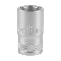 Douille 1/2" 6 pans 16mm chrome vanadium - INVENTIV